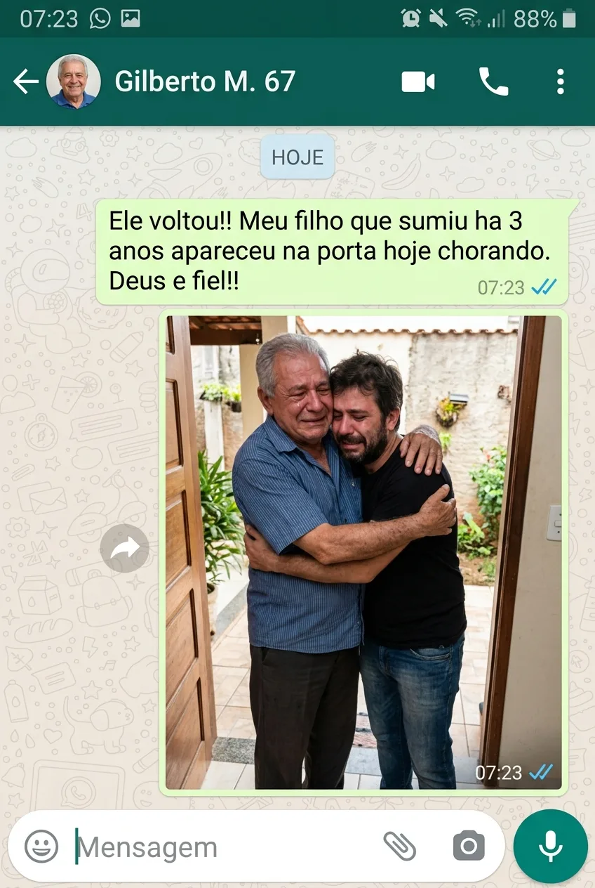 WhatsApp — Filho voltou pra casa