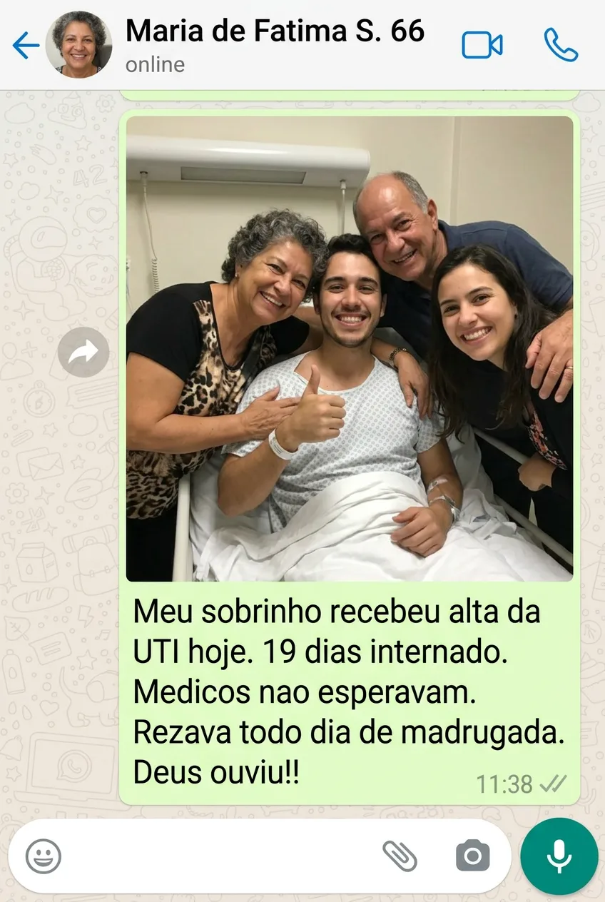 WhatsApp — Sobrinho saiu da UTI
